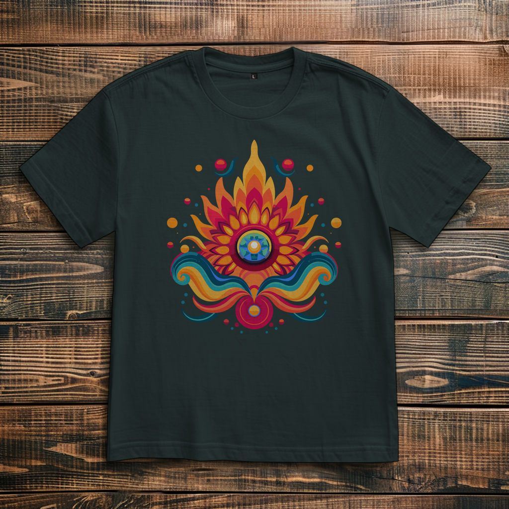 Oversize T-Shirt Fire Lotus Eye