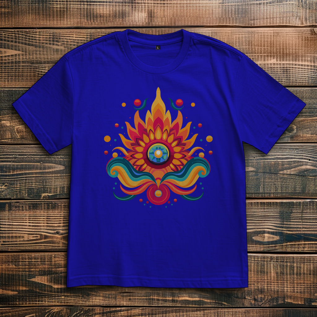 Oversize T-Shirt Fire Lotus Eye