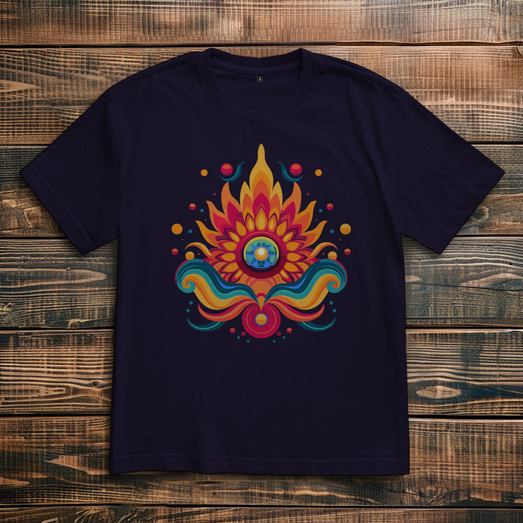 Oversize T-Shirt Fire Lotus Eye