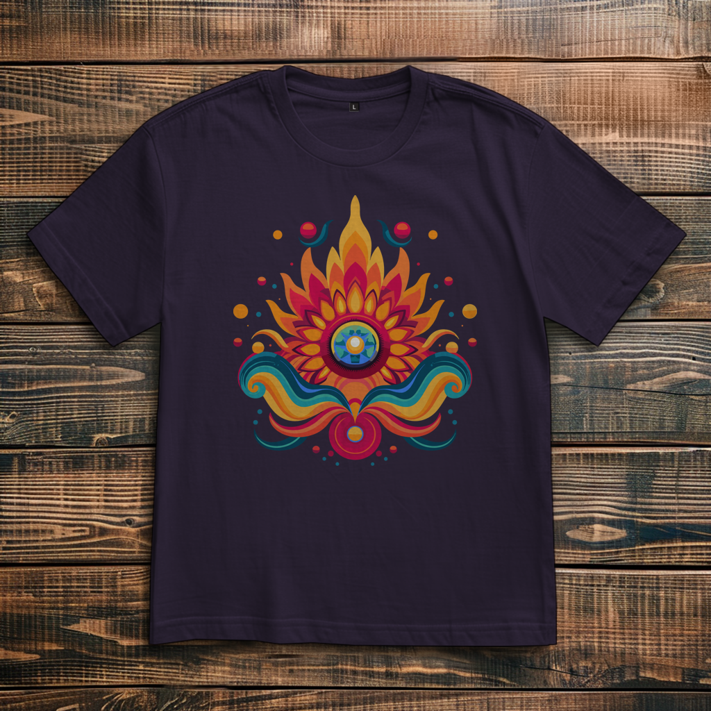 Oversize T-Shirt Fire Lotus Eye