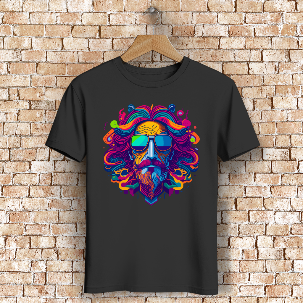 Herren Premium Bio T-Shirt Psychedelic Zeus