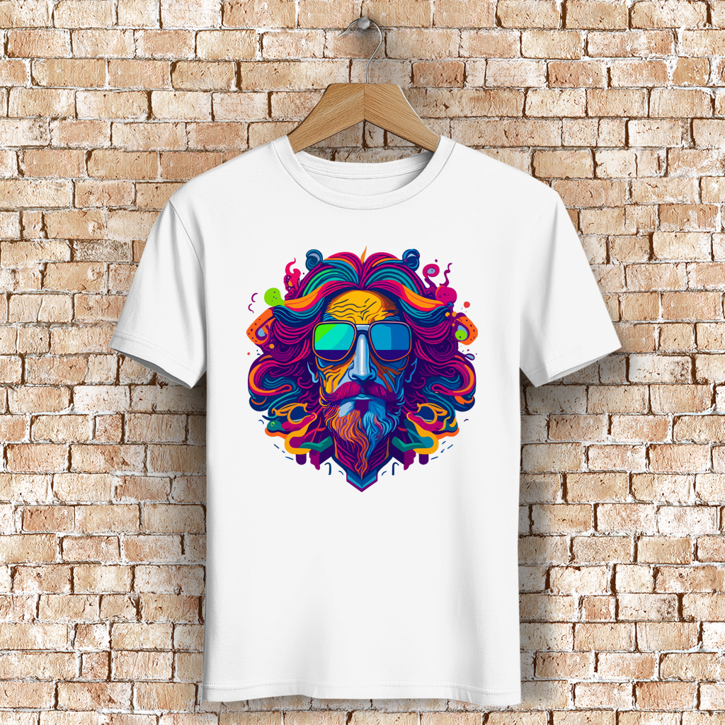Herren Premium Bio T-Shirt Psychedelic Zeus