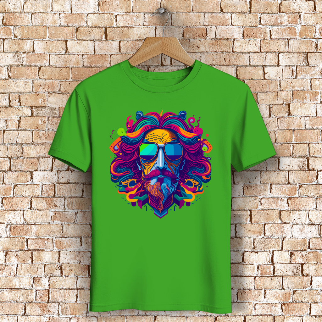 Herren Premium Bio T-Shirt Psychedelic Zeus