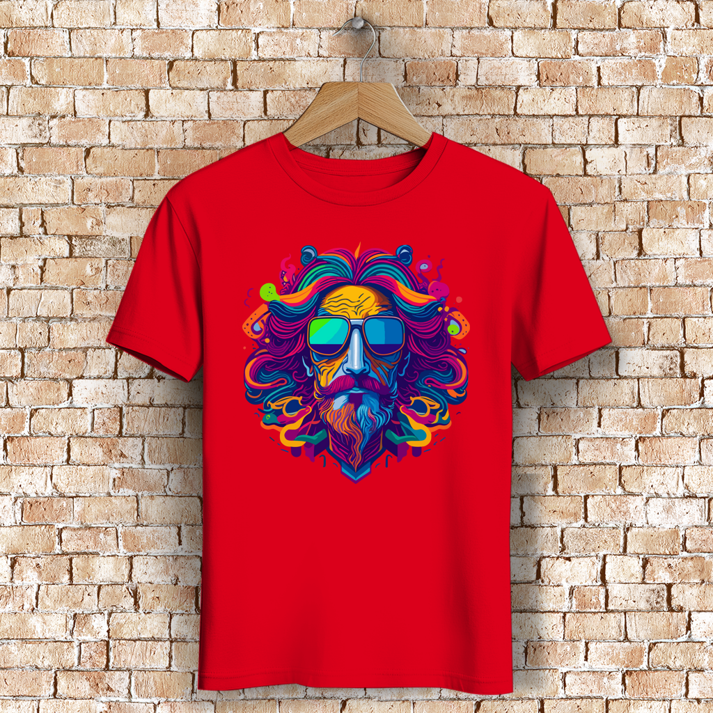 Herren Premium Bio T-Shirt Psychedelic Zeus