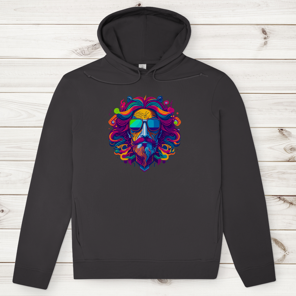 Herren Premium Bio Hoodie Psychedelic Zeus