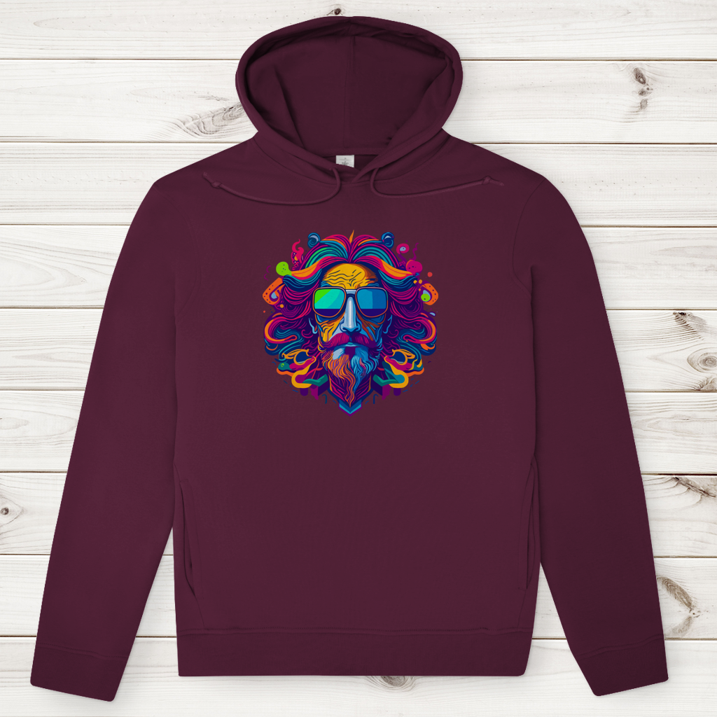 Herren Premium Bio Hoodie Psychedelic Zeus