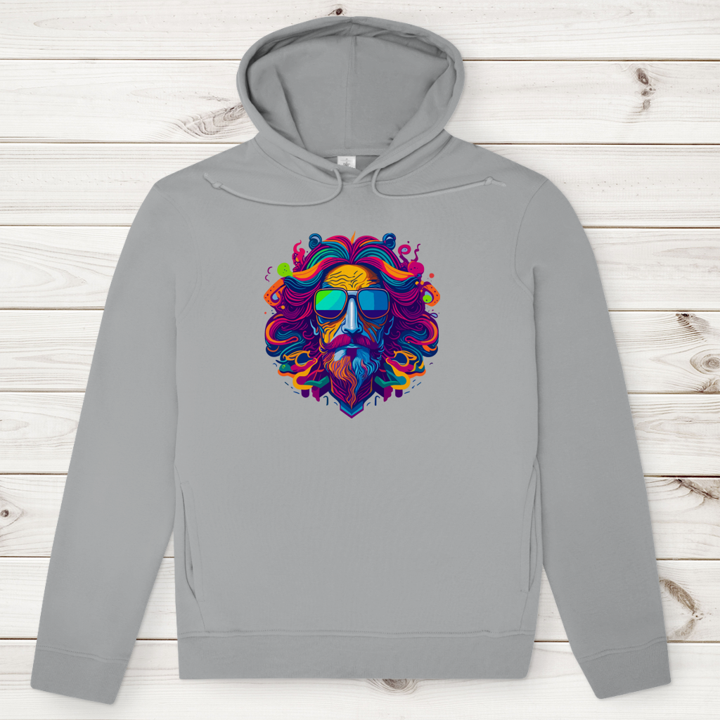 Herren Premium Bio Hoodie Psychedelic Zeus