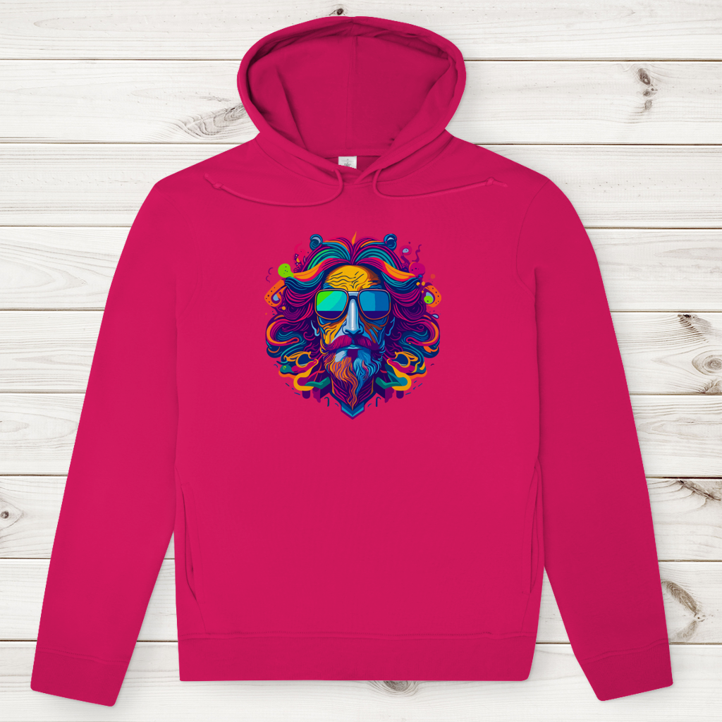 Herren Premium Bio Hoodie Psychedelic Zeus