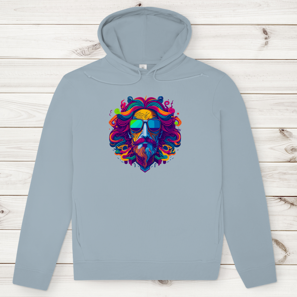 Herren Premium Bio Hoodie Psychedelic Zeus