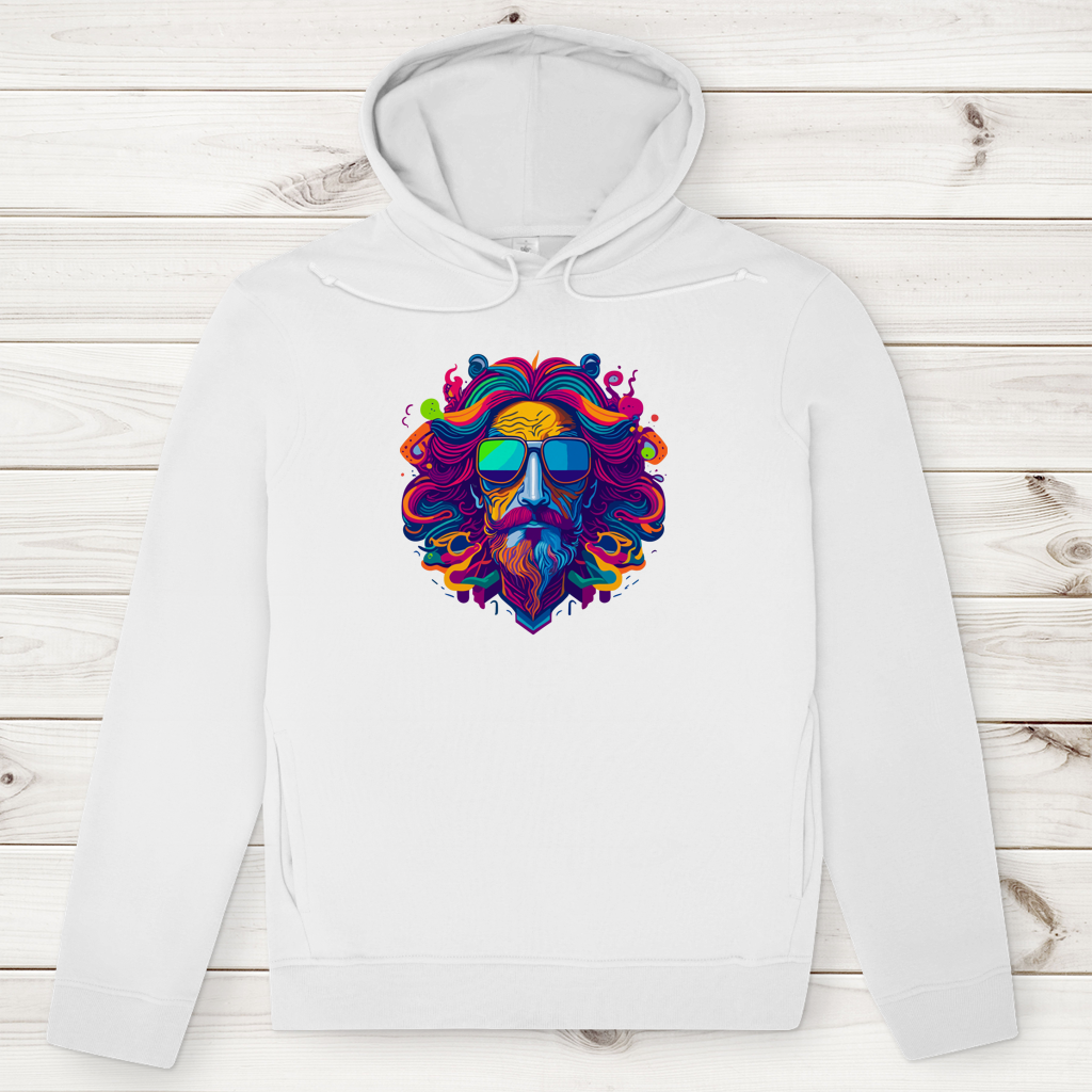 Herren Premium Bio Hoodie Psychedelic Zeus