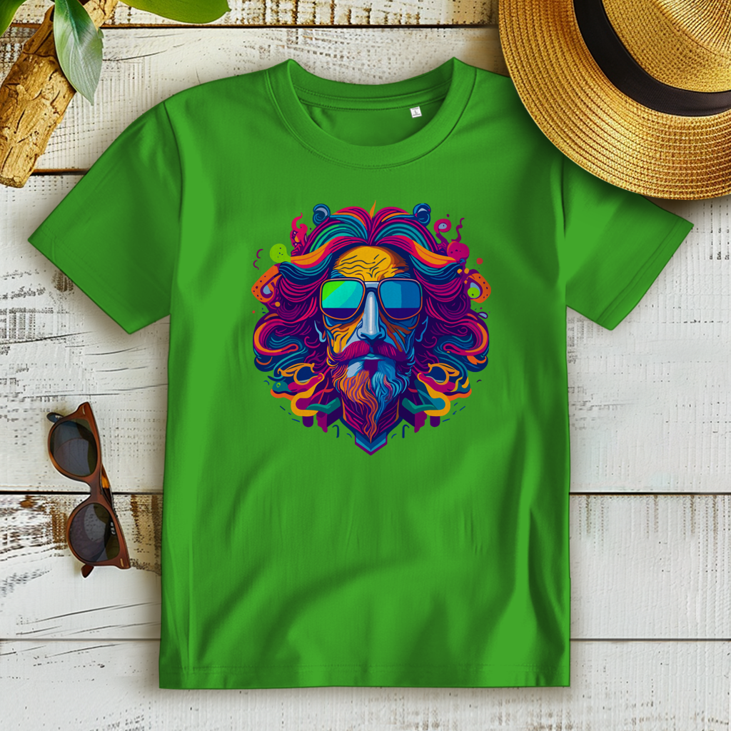 Damen Premium Bio T-Shirt Psychedelic Zeus