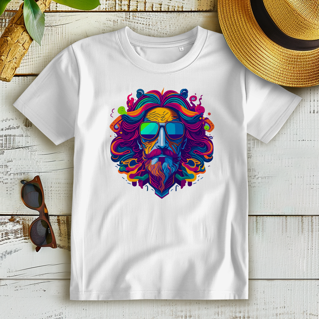 Damen Premium Bio T-Shirt Psychedelic Zeus