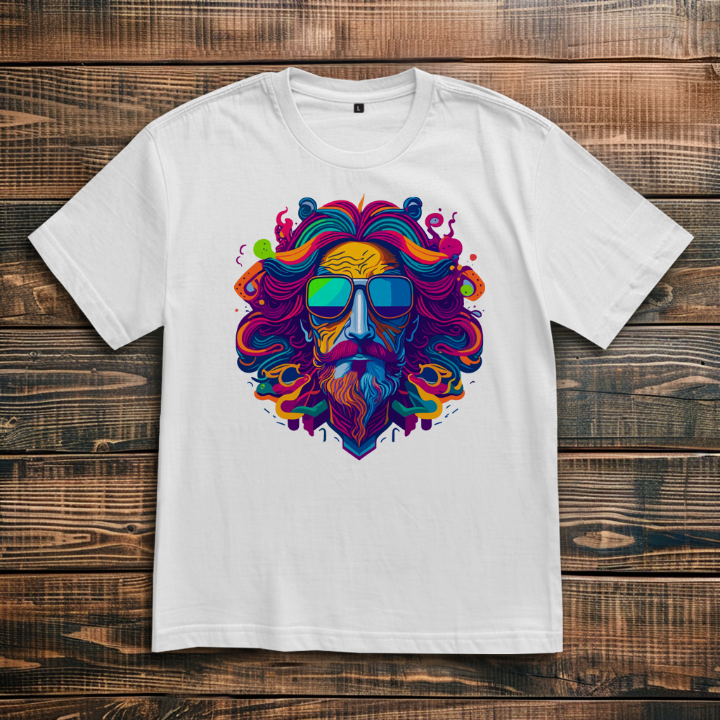 Oversize T-Shirt Psychedelic Zeus