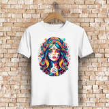 Herren Premium Bio T-Shirt Peace Hippie Girl