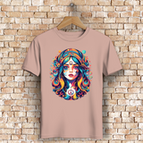 Herren Premium Bio T-Shirt Peace Hippie Girl