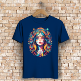 Herren Premium Bio T-Shirt Peace Hippie Girl