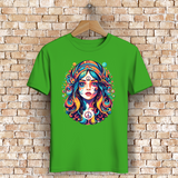 Herren Premium Bio T-Shirt Peace Hippie Girl