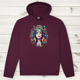Herren Premium Bio Hoodie Peace Hippie Girl