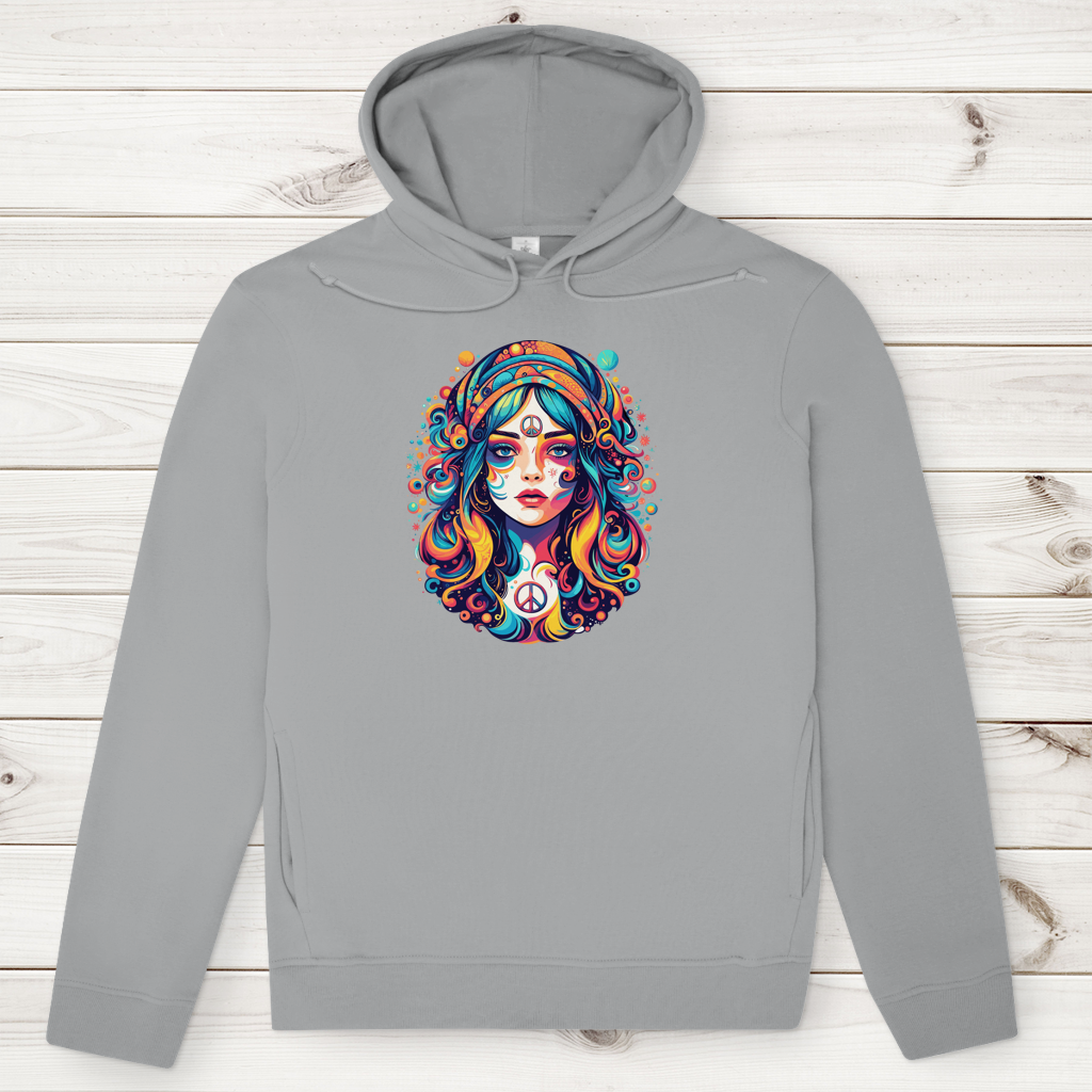 Herren Premium Bio Hoodie Peace Hippie Girl