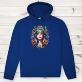 Herren Premium Bio Hoodie Peace Hippie Girl