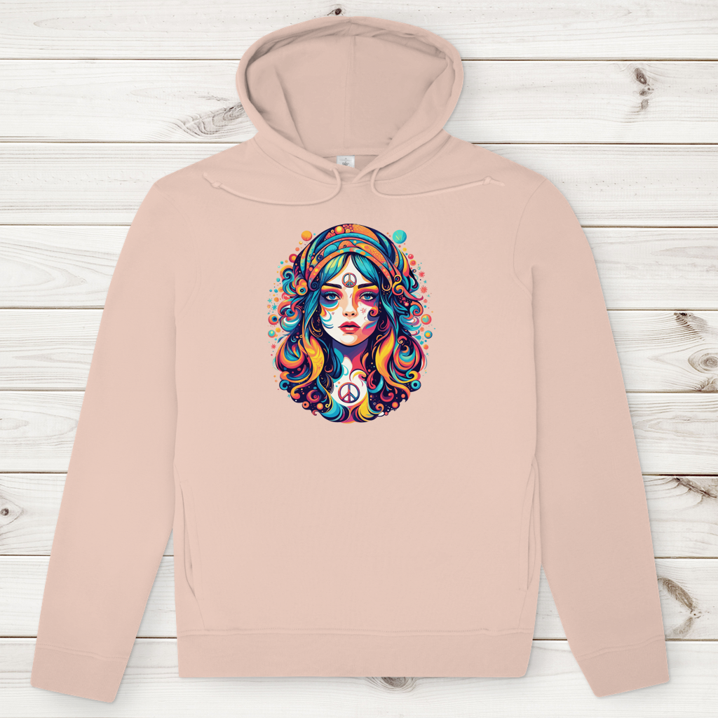 Herren Premium Bio Hoodie Peace Hippie Girl