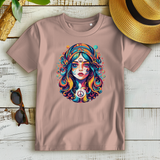 Damen Premium Bio T-Shirt Peace Hippie Girl