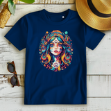 Damen Premium Bio T-Shirt Peace Hippie Girl