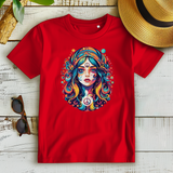 Damen Premium Bio T-Shirt Peace Hippie Girl