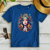 Damen Premium Bio T-Shirt Peace Hippie Girl