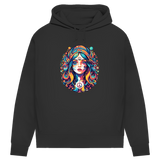 Damen Premium Bio Hoodie Peace Hippie Girl