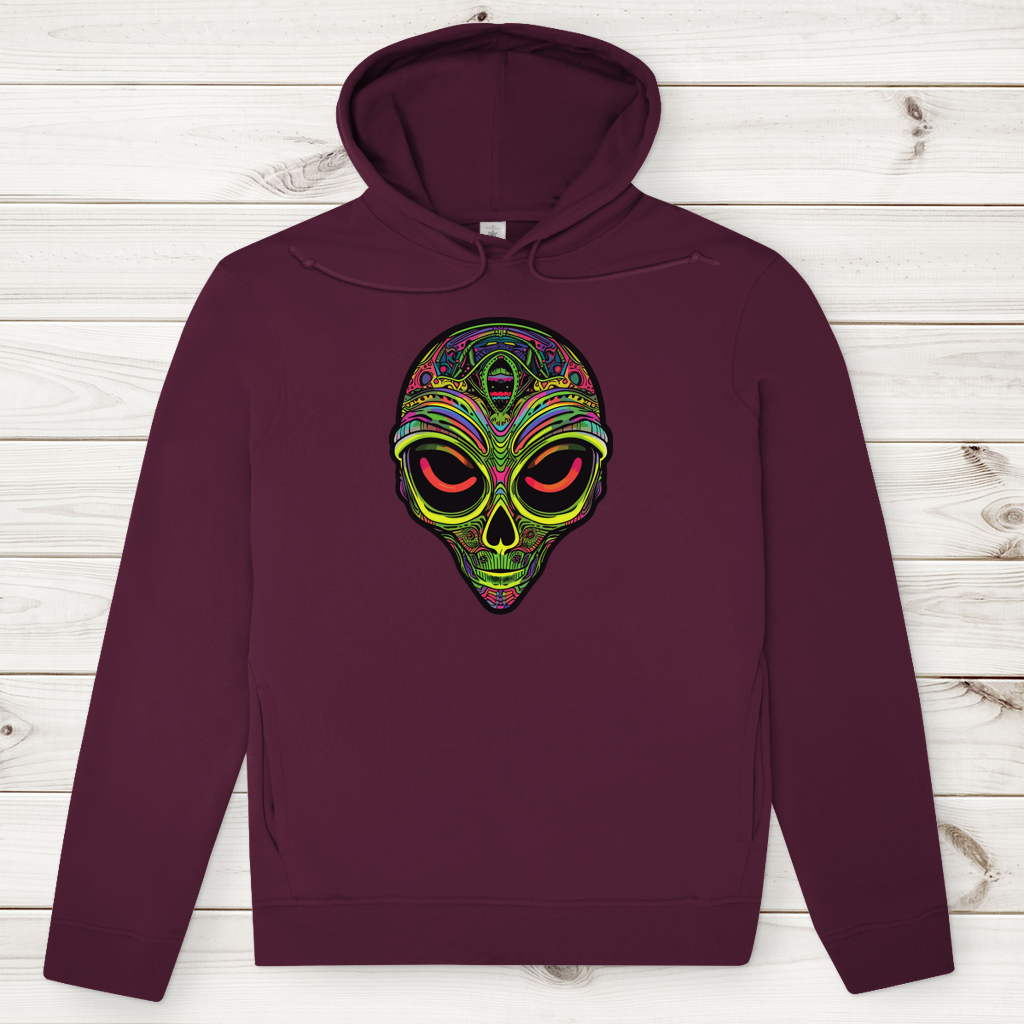 Herren Premium Bio Hoodie Neon Alien