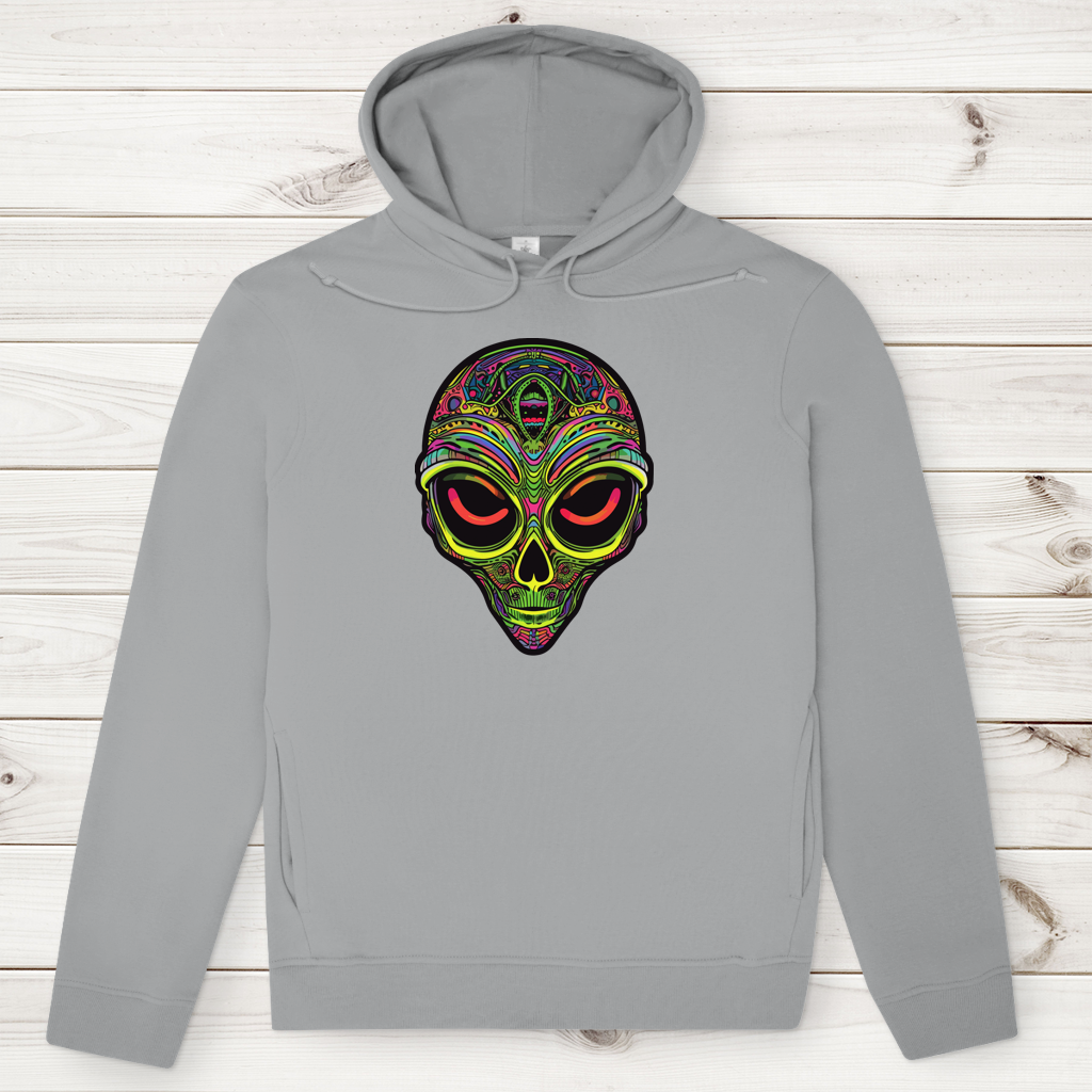Herren Premium Bio Hoodie Neon Alien
