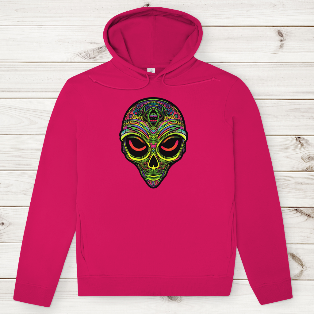 Herren Premium Bio Hoodie Neon Alien
