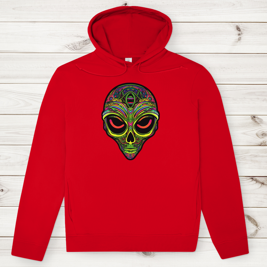 Herren Premium Bio Hoodie Neon Alien