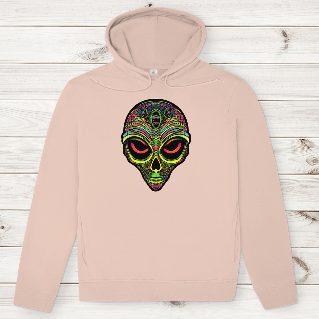 Herren Premium Bio Hoodie Neon Alien