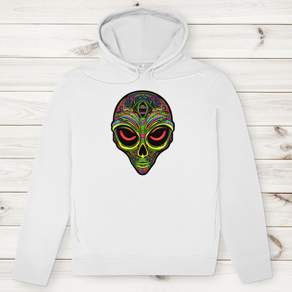 Herren Premium Bio Hoodie Neon Alien