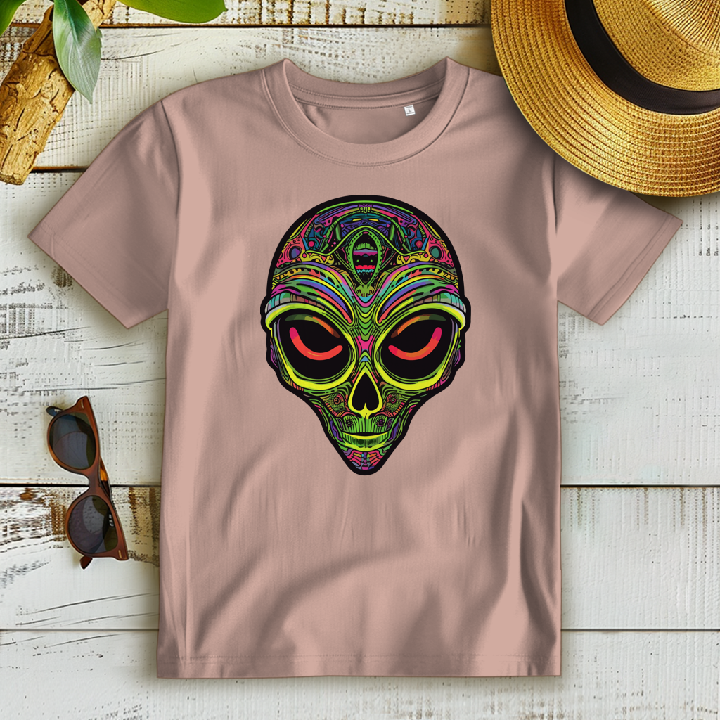 Damen Premium Bio T-Shirt Neon Alien