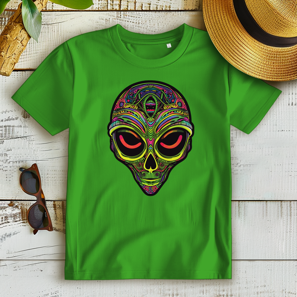 Damen Premium Bio T-Shirt Neon Alien