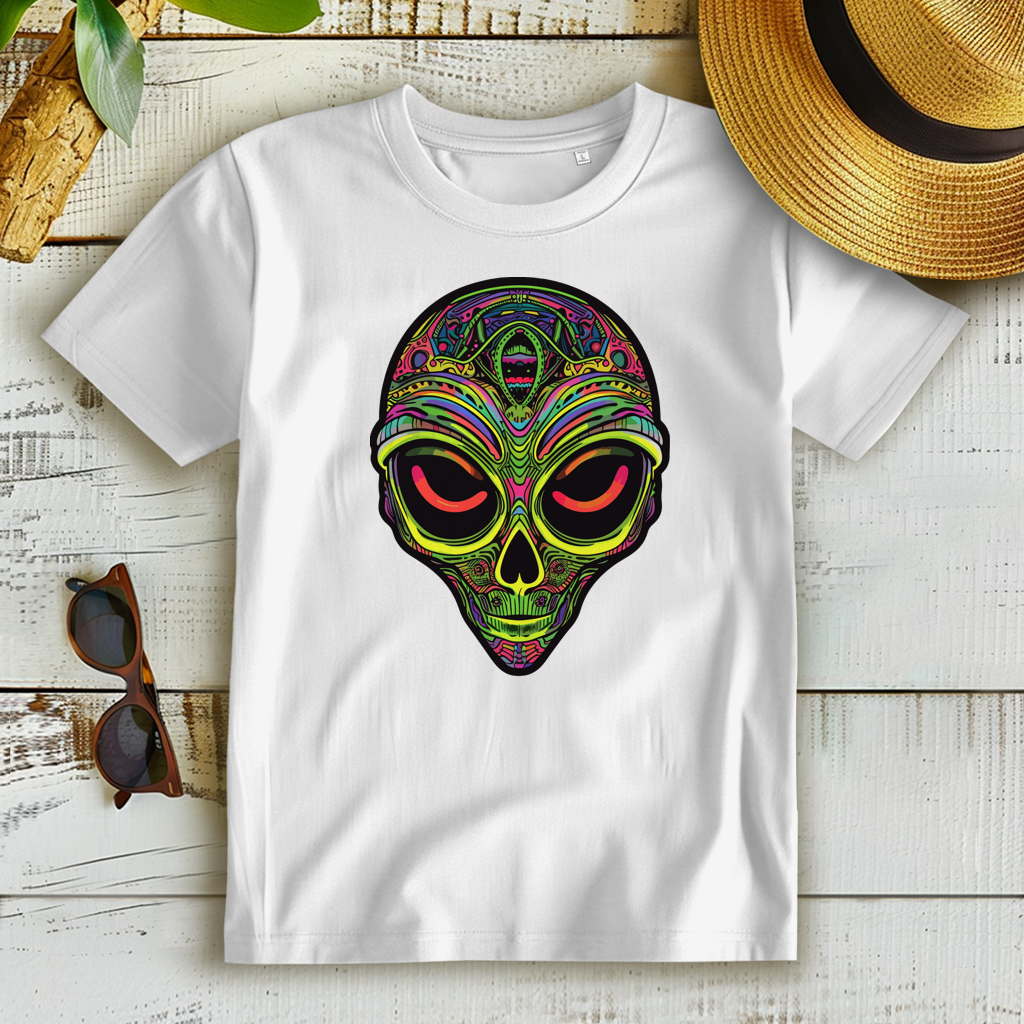Damen Premium Bio T-Shirt Neon Alien