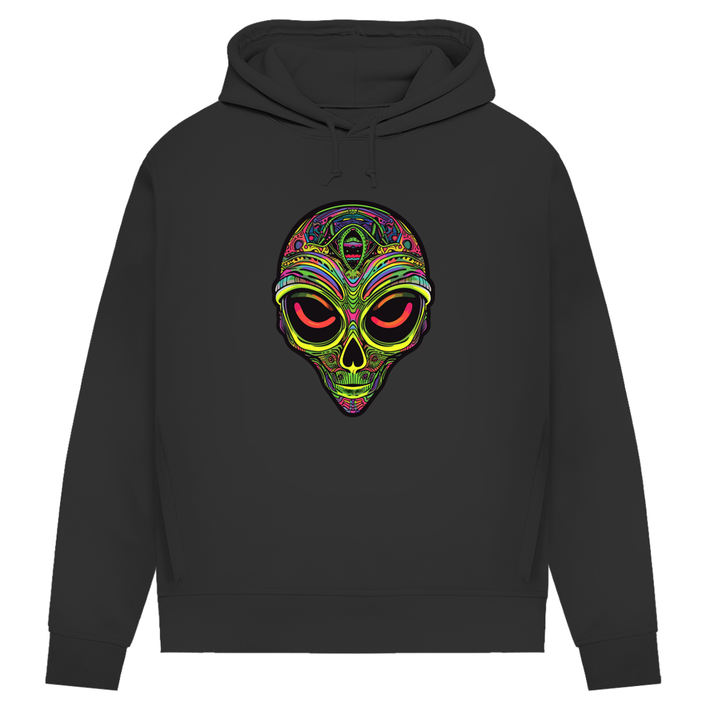 Damen Premium Bio Hoodie Neon Alien