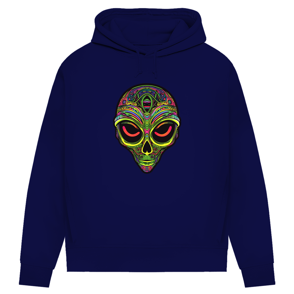 Damen Premium Bio Hoodie Neon Alien