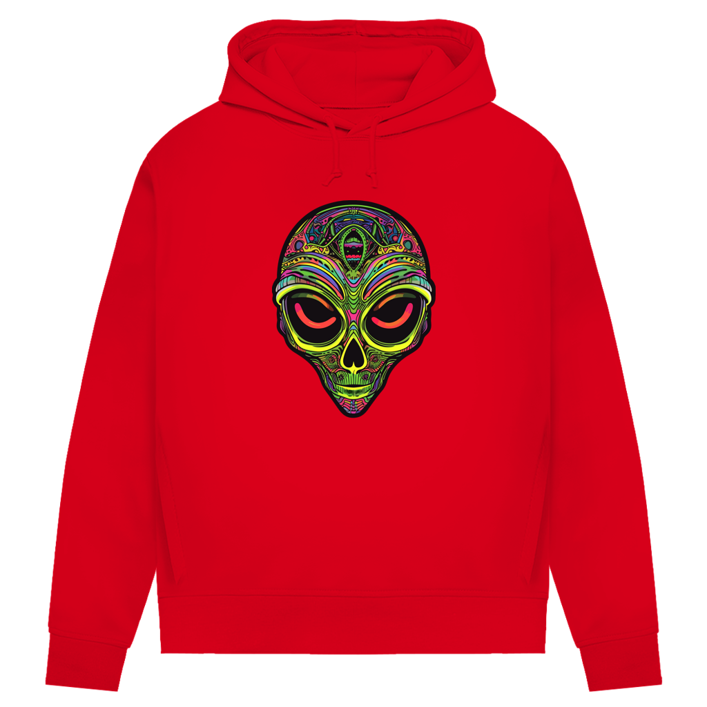 Damen Premium Bio Hoodie Neon Alien