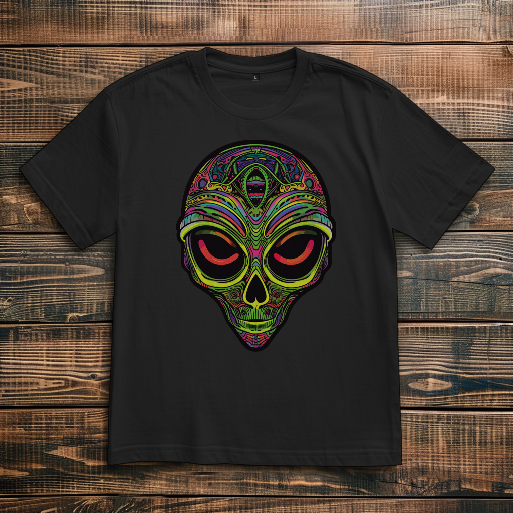 Oversize T-Shirt Neon Alien