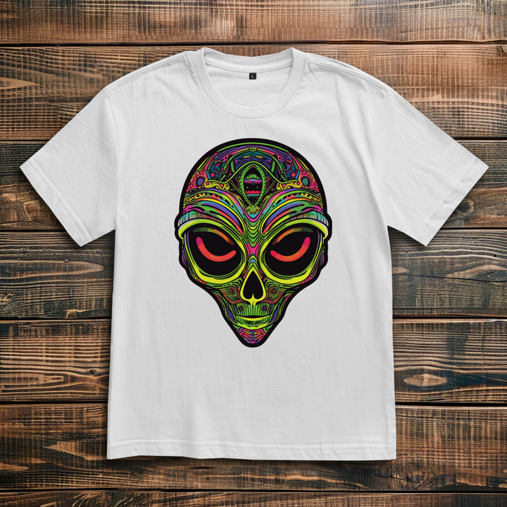 Oversize T-Shirt Neon Alien