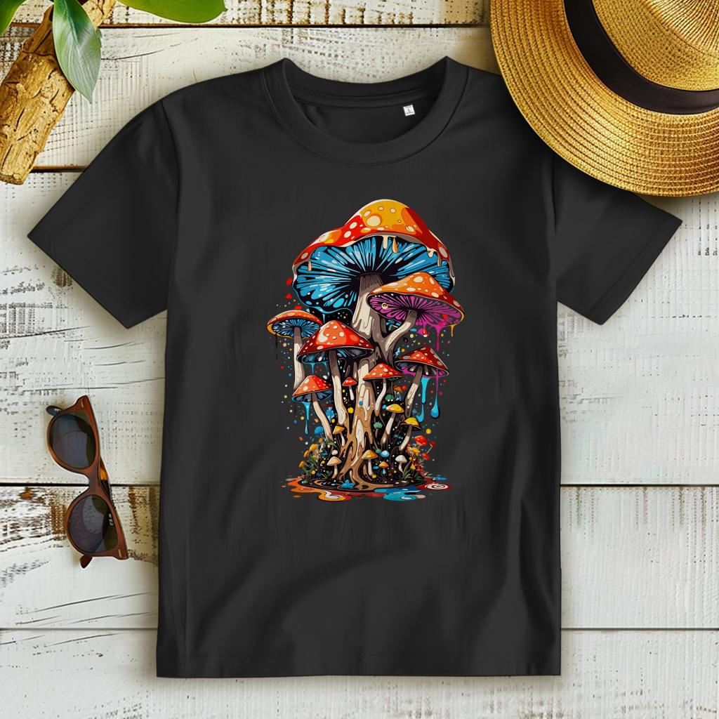 Damen Premium Bio T-Shirt Mushroom Drip