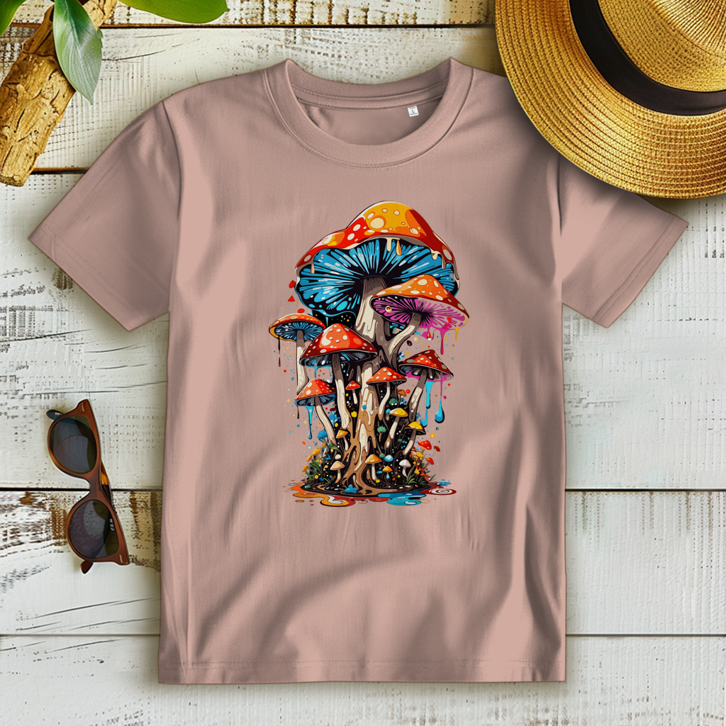 Damen Premium Bio T-Shirt Mushroom Drip