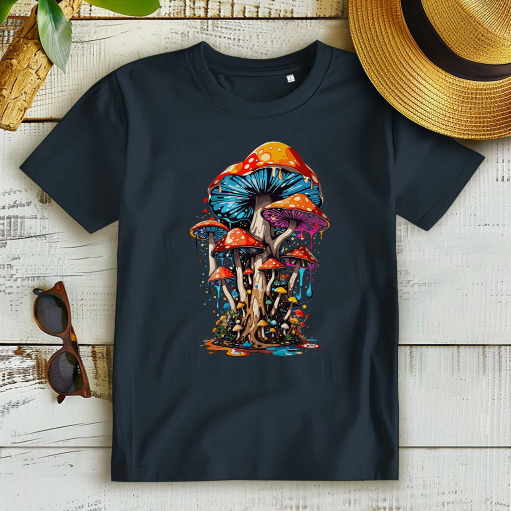 Damen Premium Bio T-Shirt Mushroom Drip