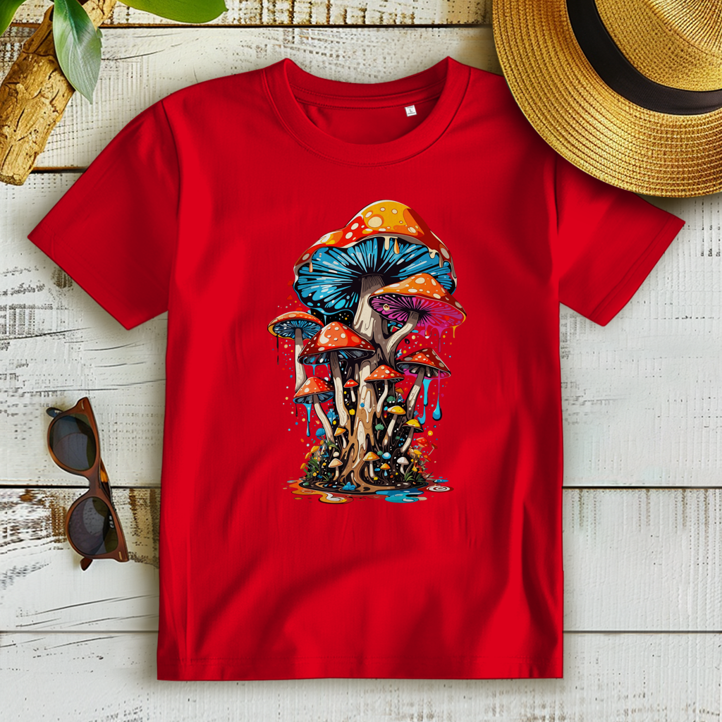 Damen Premium Bio T-Shirt Mushroom Drip