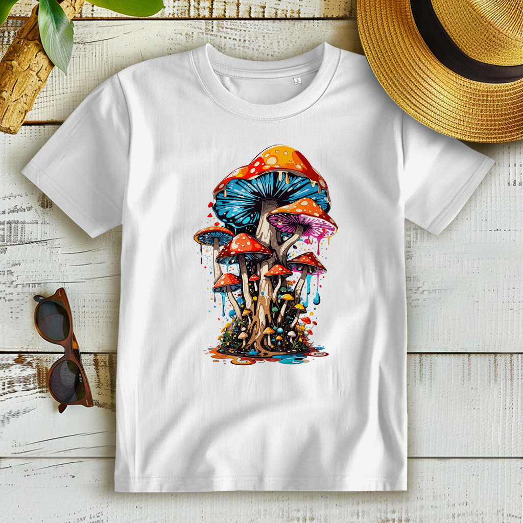 Damen Premium Bio T-Shirt Mushroom Drip