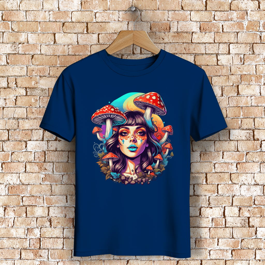Herren Premium Bio T-Shirt Mushroom Forest Girl